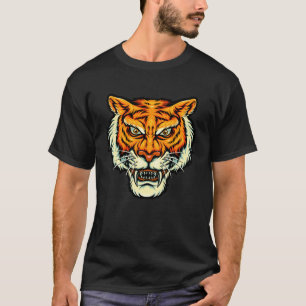 Growling Mouth Open Bengal Tiger Cat T-Shirt