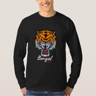 Growling Mouth Open Bengal Tiger T-Shirt