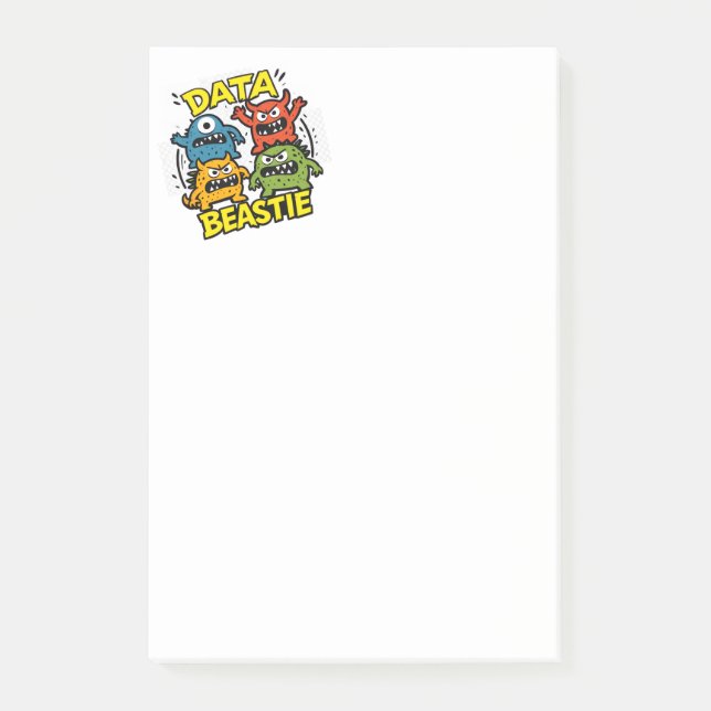 Growly Data Beastie Post-it® Notes (Front)