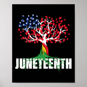 Grown African Root Tree Juneteenth Black Freedom Poster