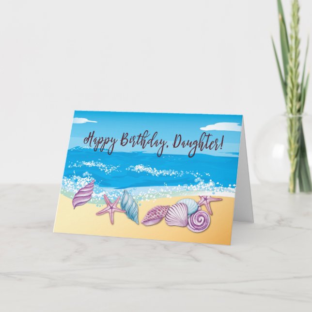 Grown Daughter Birthday With Treasured Seashells Card (Front)