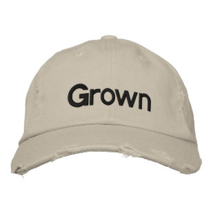 Grown distressed looking baseball cap, for sale ! embroidered hat