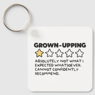 Grown-Up Adulting 1 Star Review Key Ring