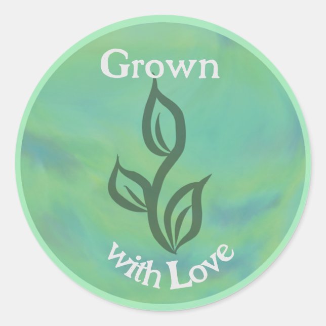 Grown with Love I Classic Round Sticker (Front)