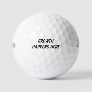 'Growth Happens Here' Motivational Positive Gift Golf Balls