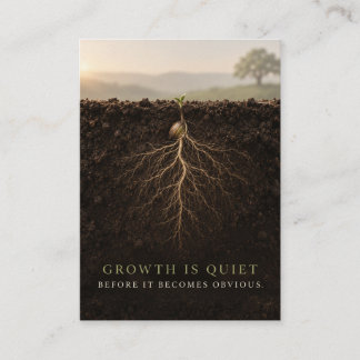 Growth Is Quiet Business Card