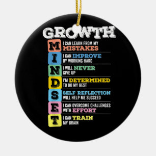 Growth Mindset Classroom Brain Motivation Entrepre Ceramic Ornament