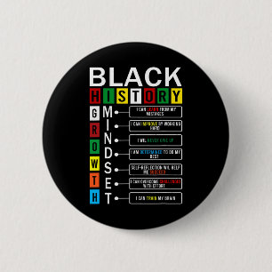 Growth Mindset Definition Cool Black History Month 6 Cm Round Badge
