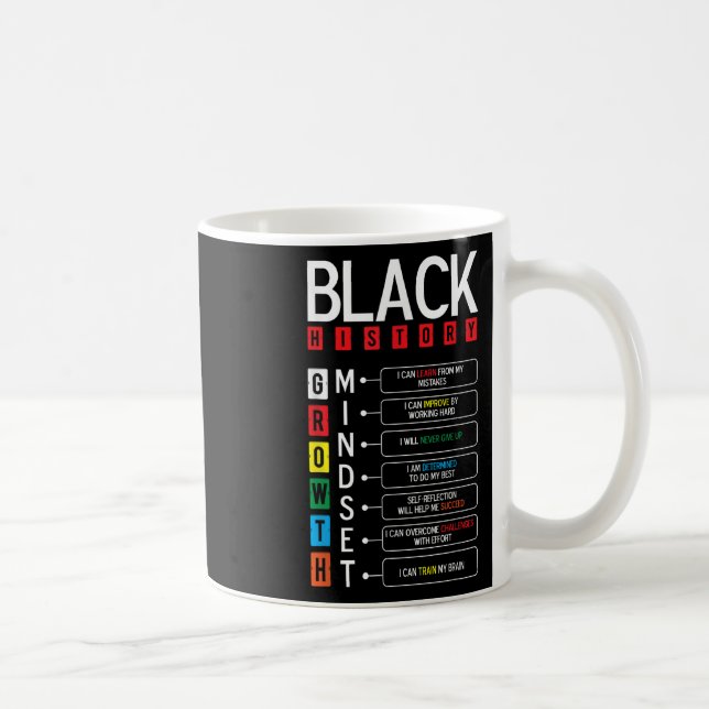 Growth Mindset Definition Cool Black History Month Coffee Mug (Right)