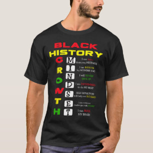 Growth Mindset Definition Cool Black History Month T-Shirt