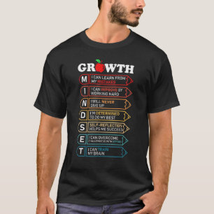 Growth Mindset Definition Motivational Quote Class T-Shirt