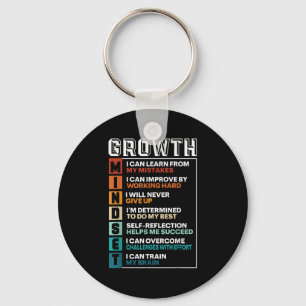 Growth Mindset Definition Motivational Quote Inspi Key Ring