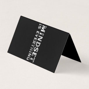 Growth Mindset Entrepreneur Teacher Fitness Motiva Business Card