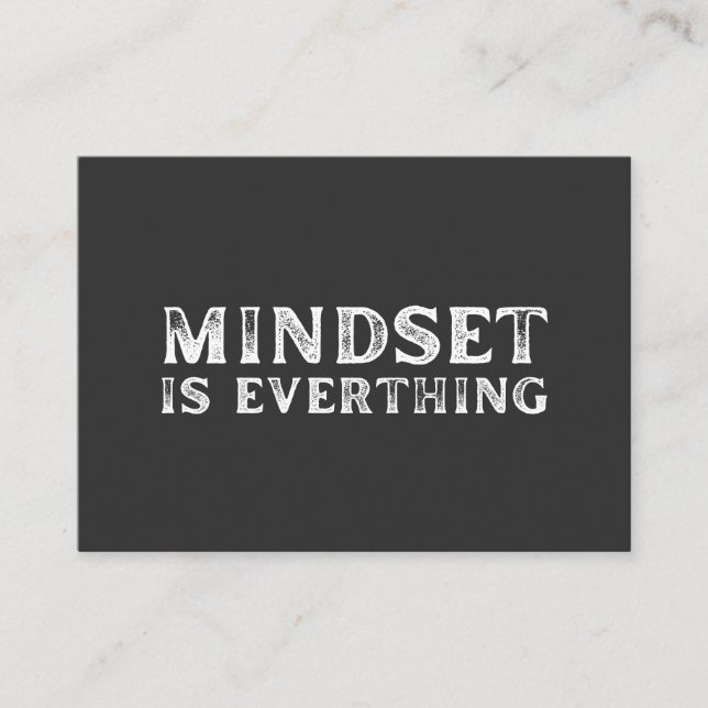 Growth Mindset Entrepreneur Teacher Fitness Motiva Business Card (Front)