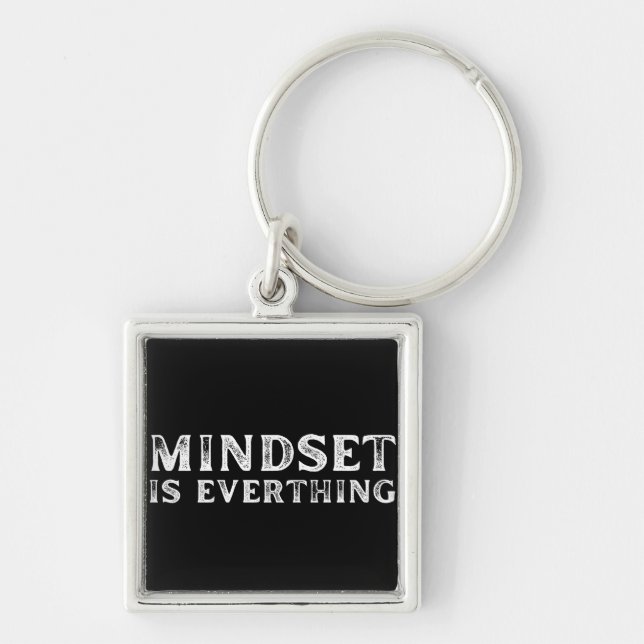 Growth Mindset Entrepreneur Teacher Fitness Motiva Key Ring (Front)