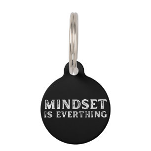 Growth Mindset Entrepreneur Teacher Fitness Motiva Pet Tag