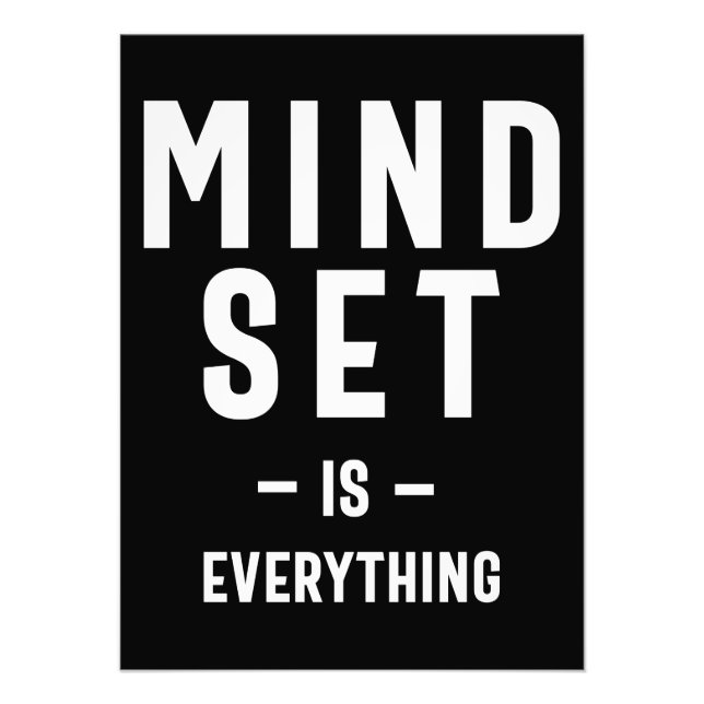 Growth Mindset Entrepreneur Teacher Fitness Motiva Photo Print (Front)