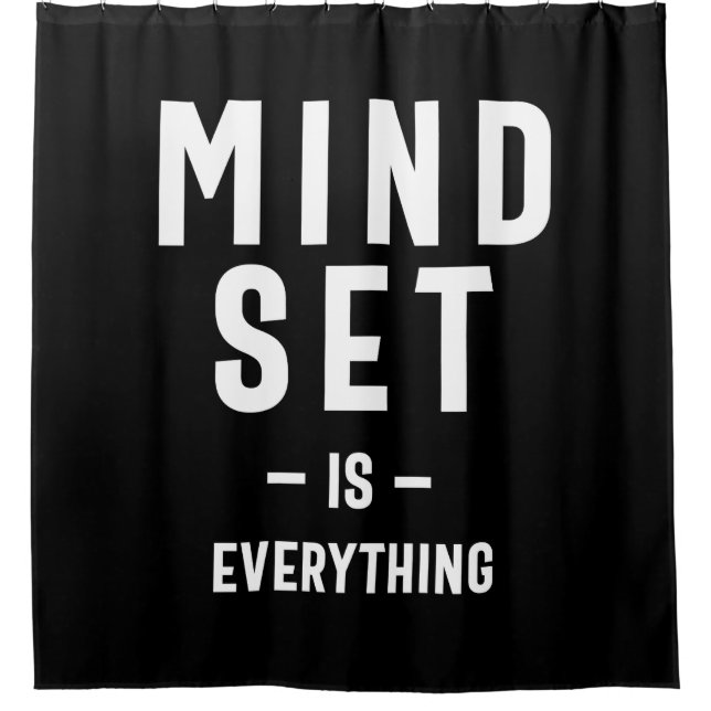 Growth Mindset Entrepreneur Teacher Fitness Motiva Shower Curtain (Front)