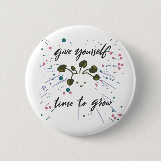 Growth Mindset Inspirational Design  6 Cm Round Badge (Front)