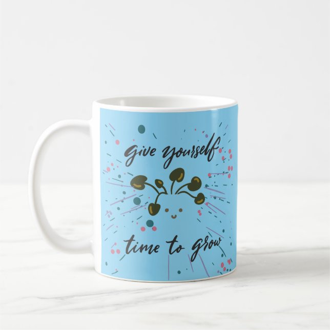 Growth Mindset Inspirational Design  Coffee Mug (Left)