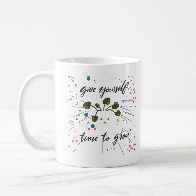 Growth Mindset Inspirational Design Coffee Mug (Left)