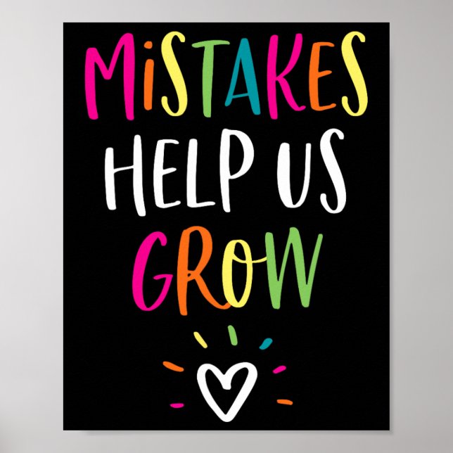 Growth Mindset  Positive Back to School Teacher St Poster (Front)