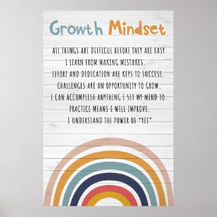 Growth Mindset Poster,Classroom Decor