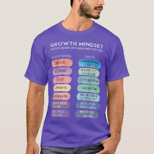 Growth Mindset Reframing Thinkings Motivation Entr T-Shirt