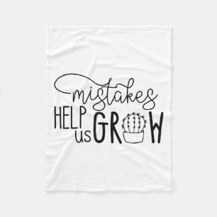 Growth Mindset Teacher Mistakes Help Us Grow Men W Fleece Blanket