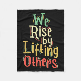 Growth Mindset Teacher We Rise By Lifting Others M Fleece Blanket