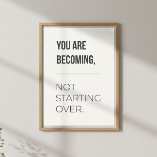 Growth Mindset Wall Art. Inspirational Quote Poster