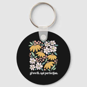Growth Not Perfection, Mental Health Problems Flow Key Ring