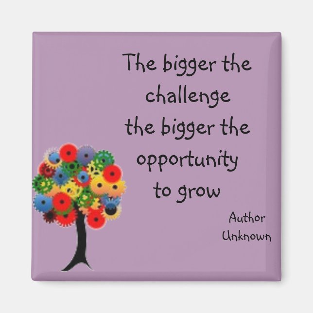 "Growth" Quote Magnet Purple / Avalon Media (Front)