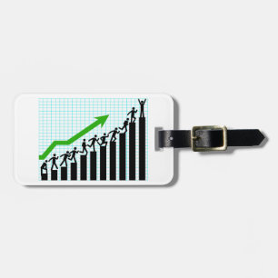 Growth Success Progress Bar Chart Luggage Tag
