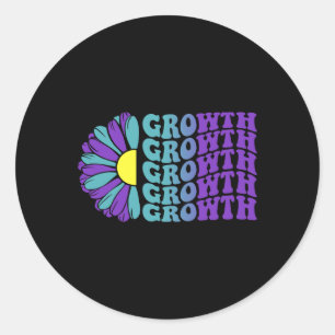 Growth Suicide Prevention Mental Health Awareness Classic Round Sticker