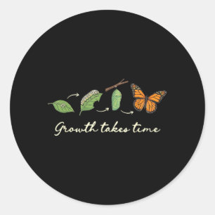 Growth Takes Time Mental Health Awareness Classic Round Sticker