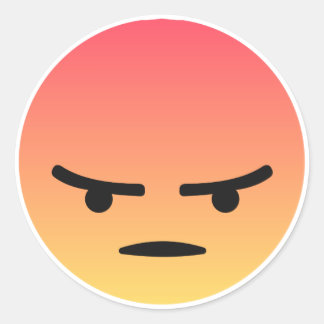 Grr Reaction Classic Round Sticker