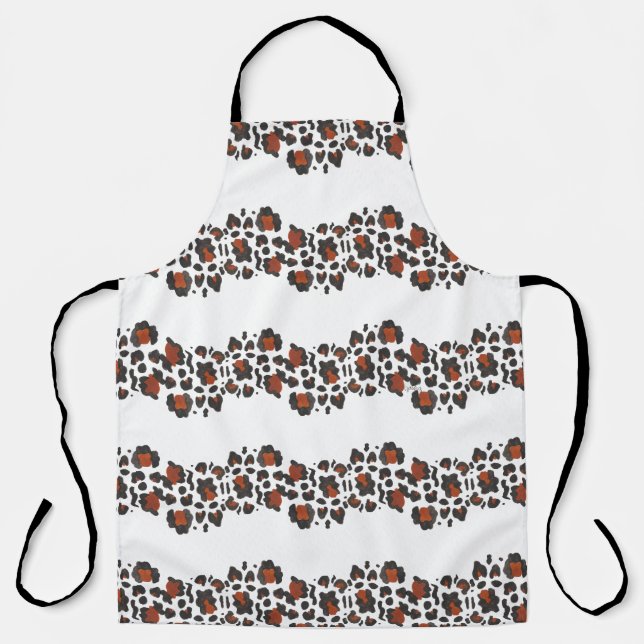 Grrr Wild Animal Print Chevron Apron (Front)