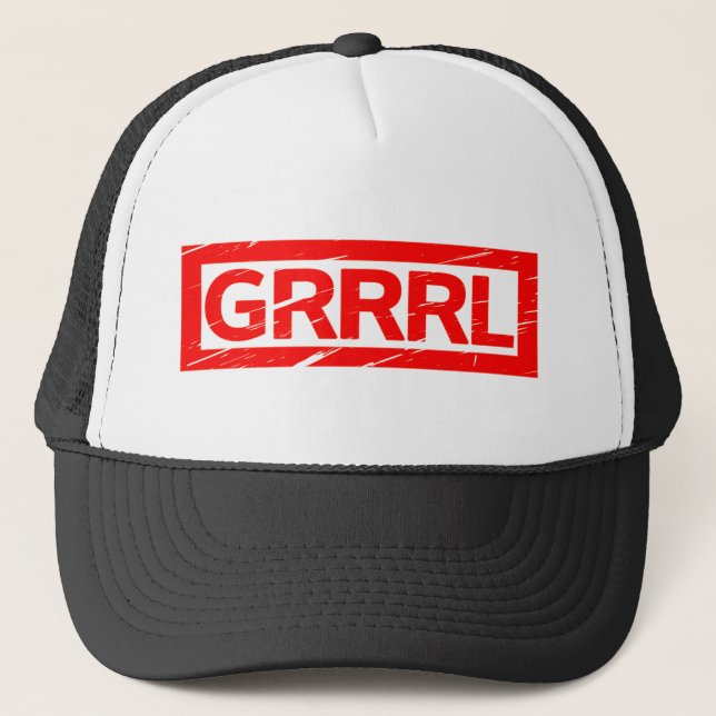 Grrrl Stamp Trucker Hat (Front)