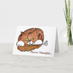 Grrrr-Purrrrrr says Brown Kitten Holiday Card