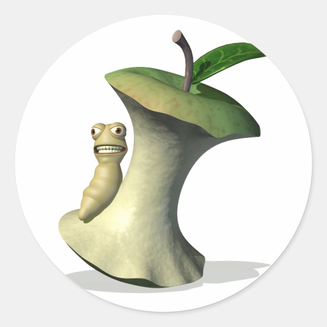 Grub Apple Core Stickers (Front)