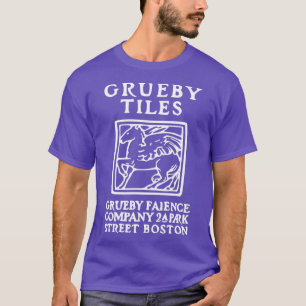 Grueby Art Pottery Tiles Vintage Illustration T-Shirt