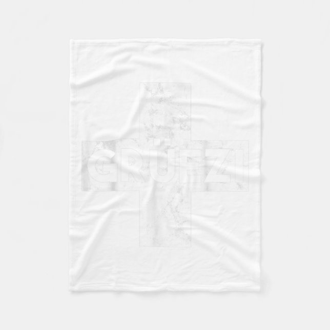 Grüessech Swiss Saying Grüezi Schweiz  Fleece Blanket (Front)