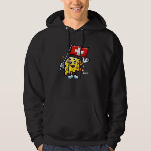 Grüezi - Funny Swiss Cheese Cartoon Switzerland Na Hoodie
