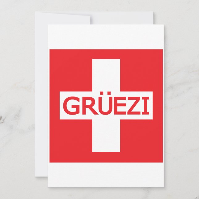 Gruezi Switzerland Flag (Front)