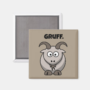 Gruff Grey Goat Funny Fairy Tale Cartoon Magnet