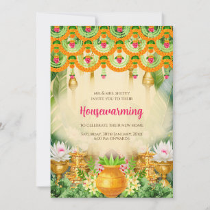 Gruhapravesam invite Indian Housewarming invite