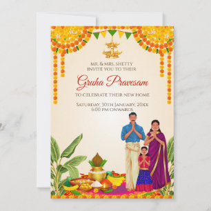 Gruhapravesh invitation & Gruhapravesam invite