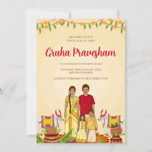 Gruhapravesham invite Digital Indian Housewarming