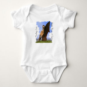 Grulla Paint Foal with Attitude Onsie Baby Bodysuit